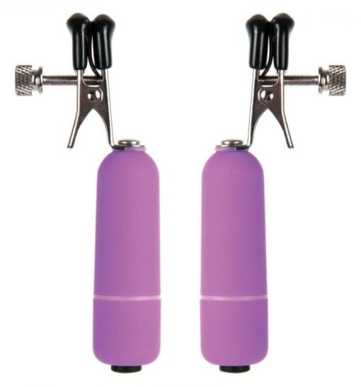 Vibrating Nipple Clamps - Purple