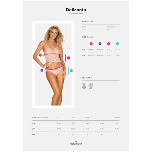 Delicanta Top and Panties Pink - Image 5