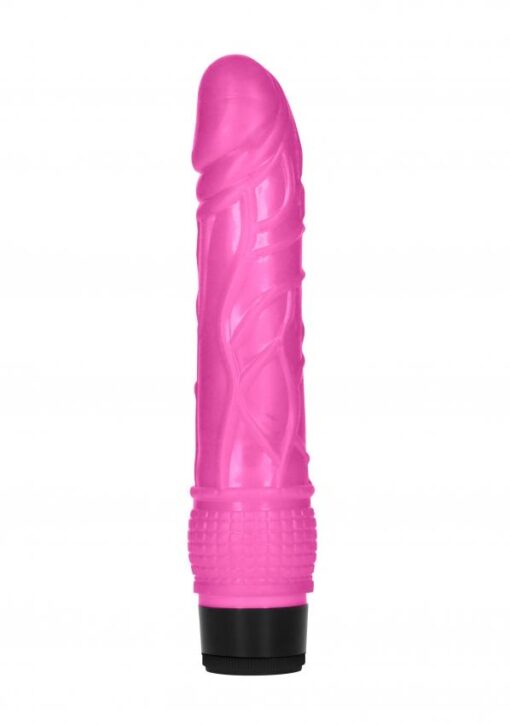 8 Inch Thin Realistic Dildo Vibe - Pink
