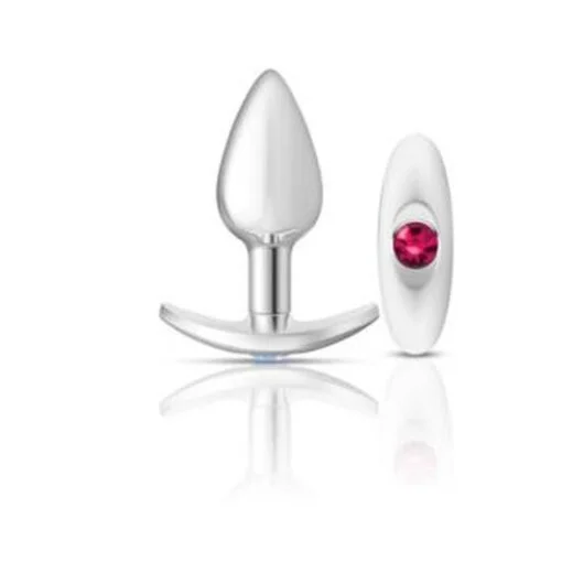 Cheeky Charms Silver Anchor Butt Plug  w Clear and Teal Jewel Kit - Image 2