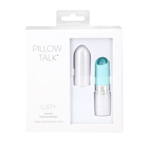 Pillow Talk Lusty Flickering Massager Teal - Image 4