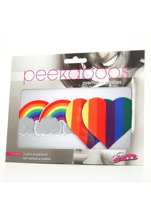 Pride Glitter Rainbows and Hearts Pasties - Image 2