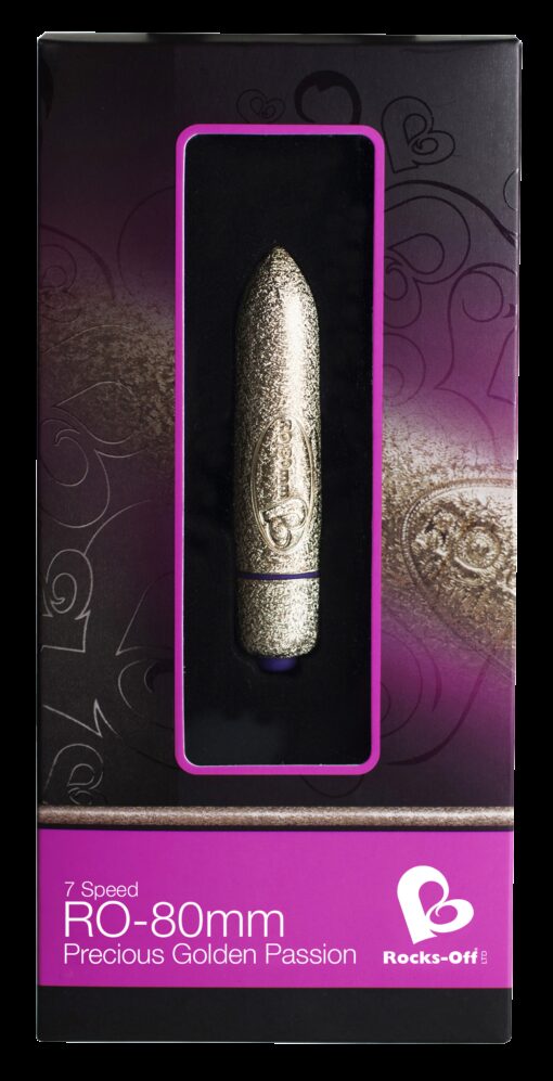 RO-80mm 7 Speed Precious Rose Gold Vibrating Bullet - Image 2