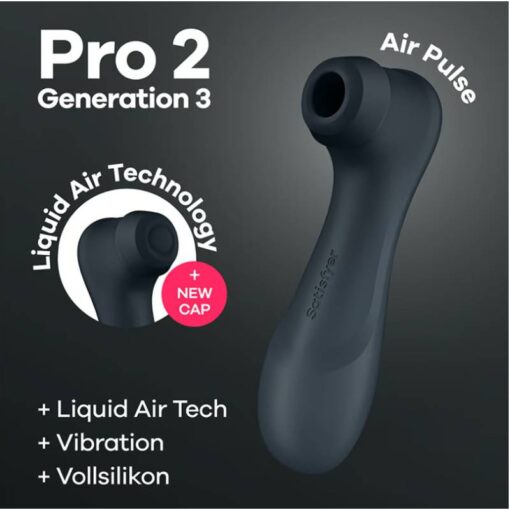 Satisfyer Pro 2 Gen 3 Clitoral Stimulator Black - Image 3