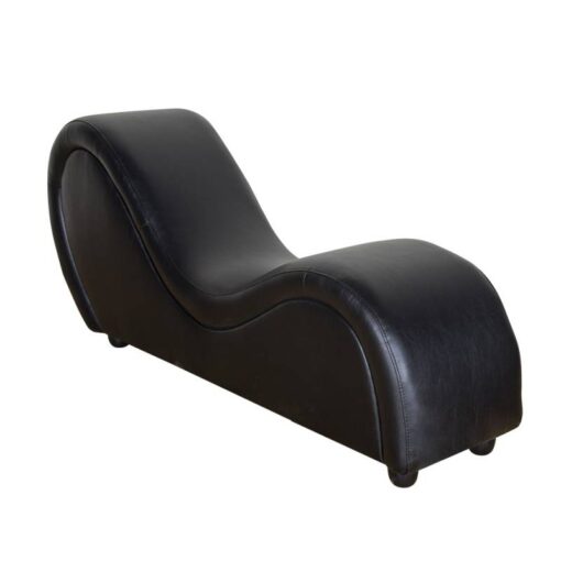 Kama Sutra Mebon Chaise Love Lounge Leather Black