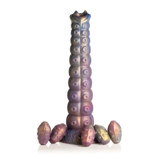 Deep Invader Tentacle Ovipositor Silicone Dildo with Eggs