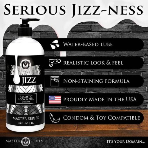 Jizz Unscented Water Based Lube 34oz - Image 3