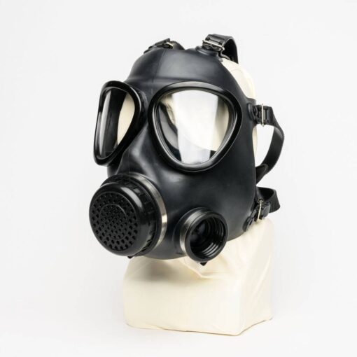 Military Adjustable Strap Rubber Gas Mask - Image 3